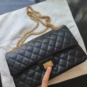 Black Leather quilted bag